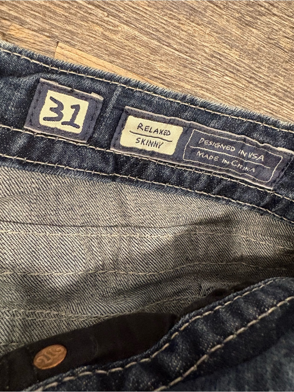Moussy Dark Blue Embellished Back-Pocket Bootcut Jeans - Picture 9 of 11